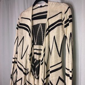 Tan & Black Patterned Cardigan
